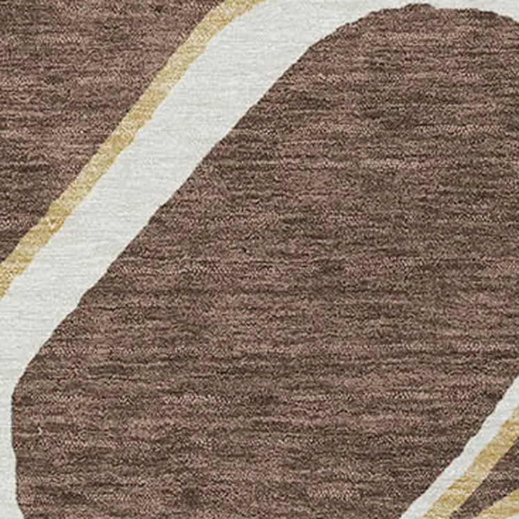 3' X 5' Black Ivory And Beige Abstract Washable Indoor Outdoor Area Rug