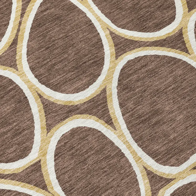 9' X 12' Black Ivory And Beige Abstract Washable Indoor Outdoor Area Rug