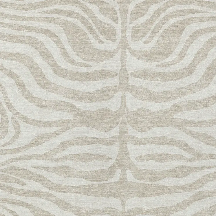 8' X 10' Beige And Tan Animal Print Washable Indoor Outdoor Area Rug