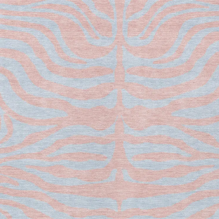 3' X 5' Pink And Gray Animal Print Washable Indoor Outdoor Area Rug