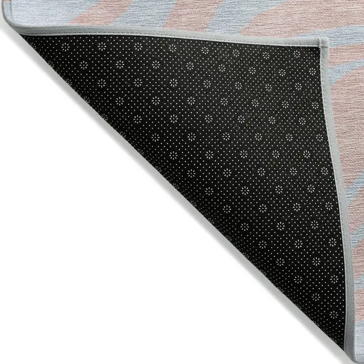 8' X 10' Pink And Gray Animal Print Washable Indoor Outdoor Area Rug