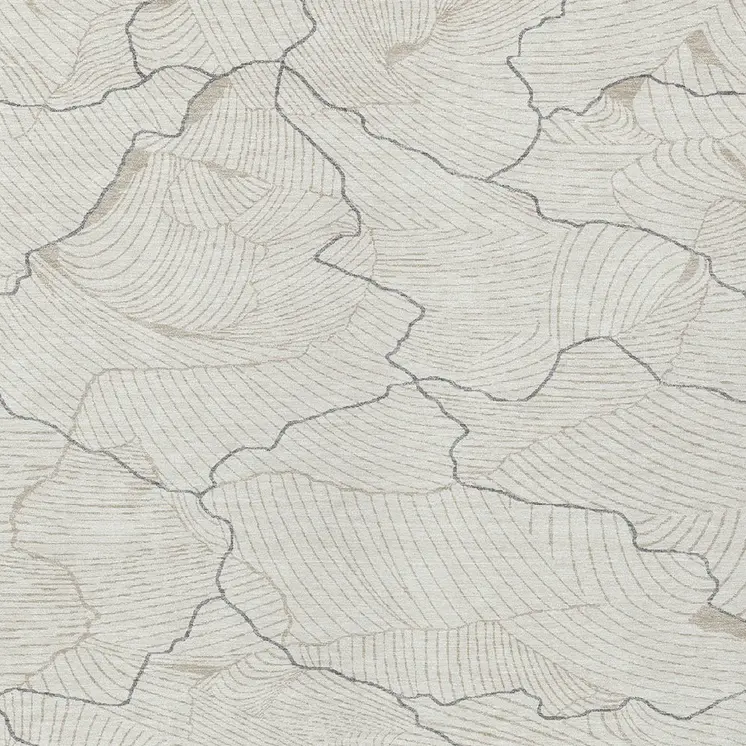 9' X 12' Ivory And Gray Abstract Washable Indoor Outdoor Area Rug