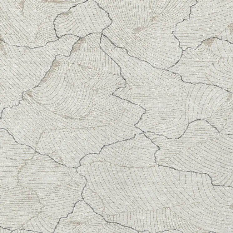 10' X 14' Ivory And Gray Abstract Washable Indoor Outdoor Area Rug