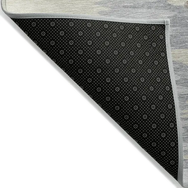 3' X 5' Beige Brown And Gray Abstract Washable Indoor Outdoor Area Rug