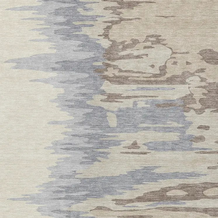 9' X 12' Beige Brown And Gray Abstract Washable Indoor Outdoor Area Rug
