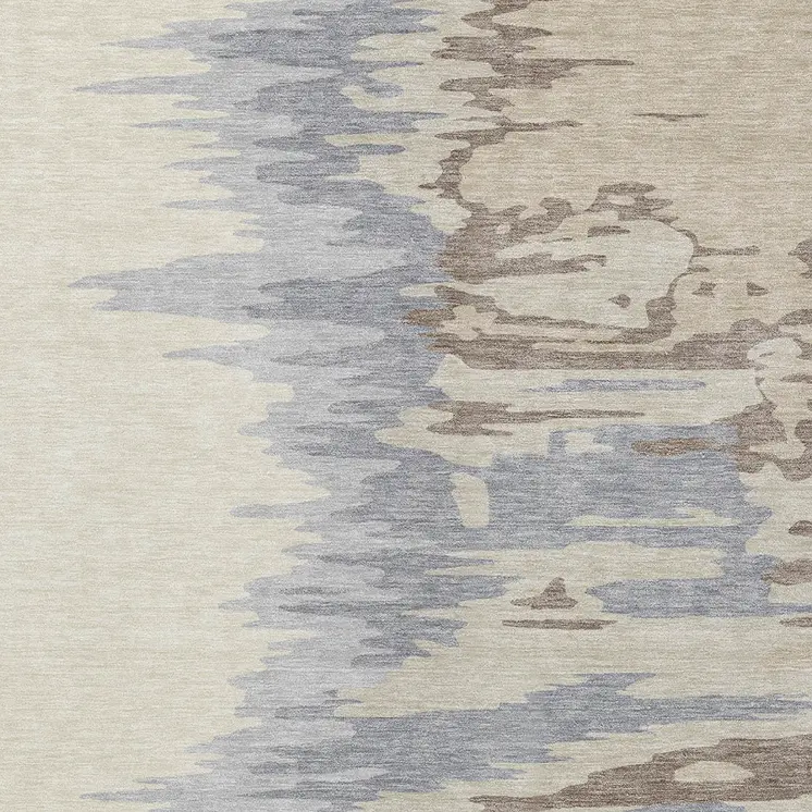 10' X 14' Beige Brown And Gray Abstract Washable Indoor Outdoor Area Rug