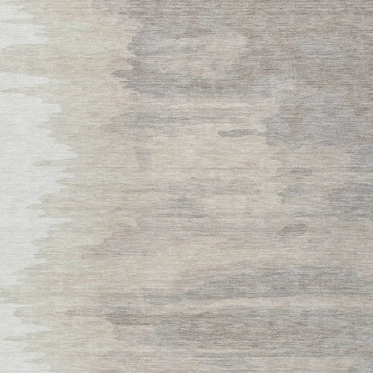 5' X 8' Ivory And Brown Abstract Washable Indoor Outdoor Area Rug
