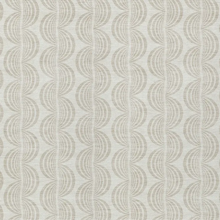 5' X 8' Ivory And Beige Ogee Washable Indoor Outdoor Area Rug