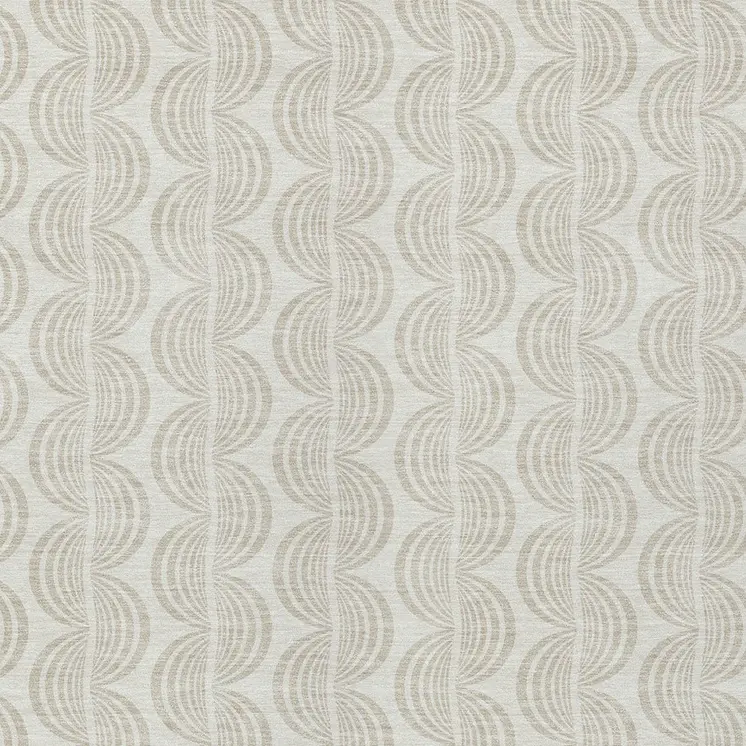 8' X 10' Ivory And Beige Ogee Washable Indoor Outdoor Area Rug