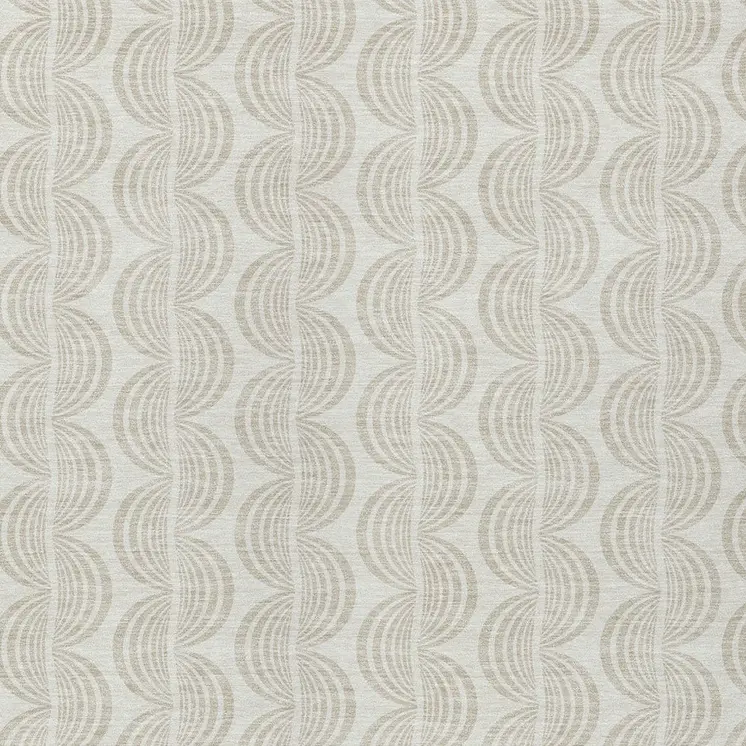 9' X 12' Ivory And Beige Ogee Washable Indoor Outdoor Area Rug