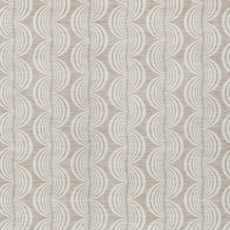 5' X 8' Khaki And Beige Ogee Washable Indoor Outdoor Area Rug