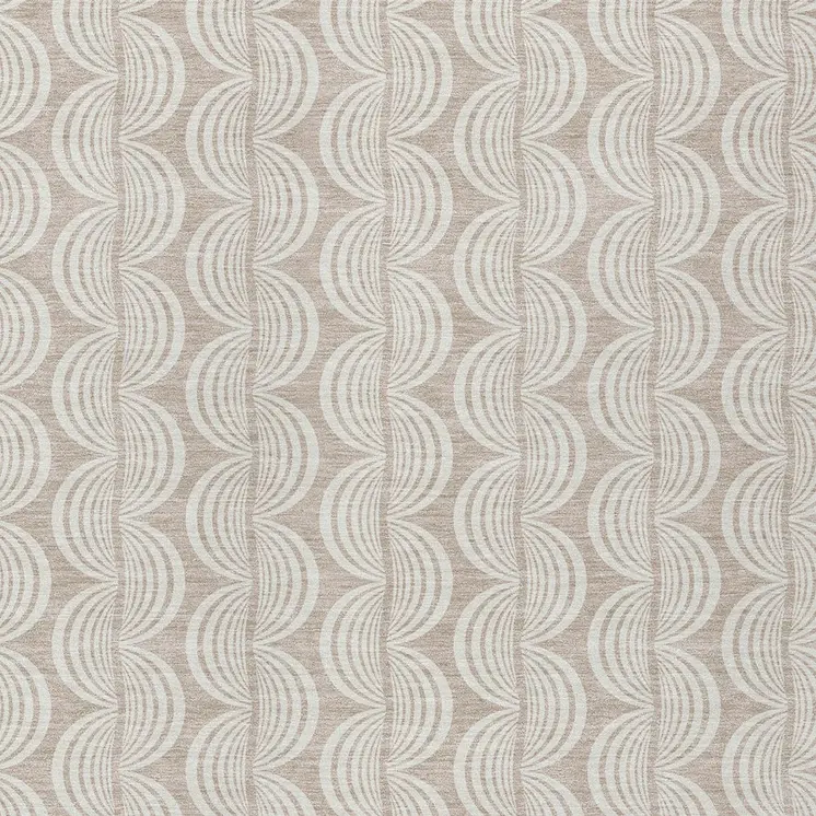 8' X 10' Khaki And Beige Ogee Washable Indoor Outdoor Area Rug
