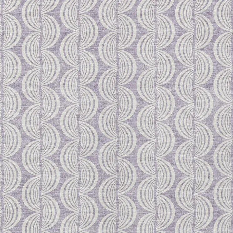 9' X 12' Lavender And Ivory Ogee Washable Indoor Outdoor Area Rug