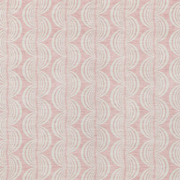 3' X 5' Pink And Gray Ogee Washable Indoor Outdoor Area Rug