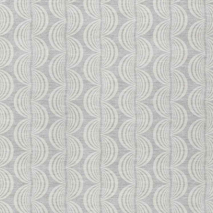 5' X 8' Silver And Ivory Ogee Washable Indoor Outdoor Area Rug