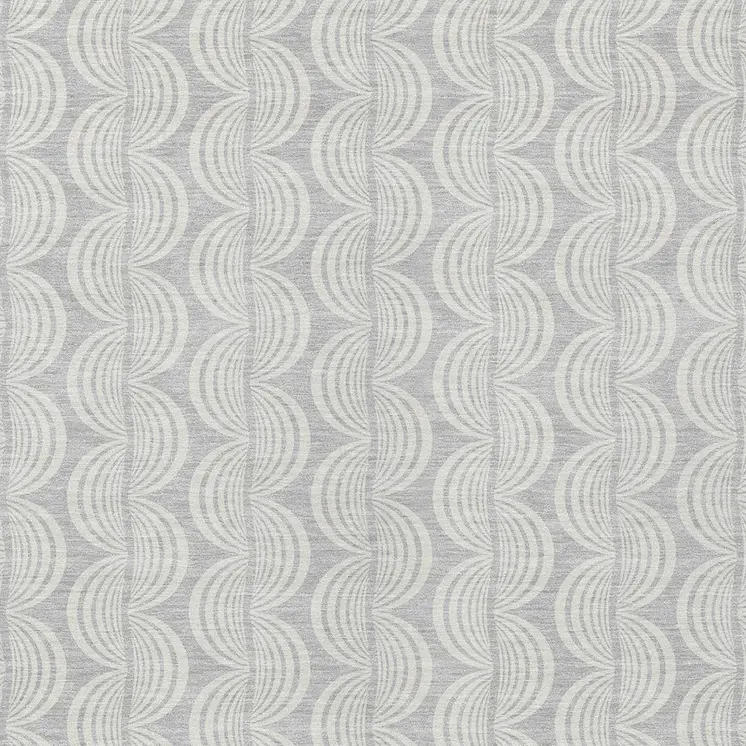 10' X 14' Silver And Ivory Ogee Washable Indoor Outdoor Area Rug