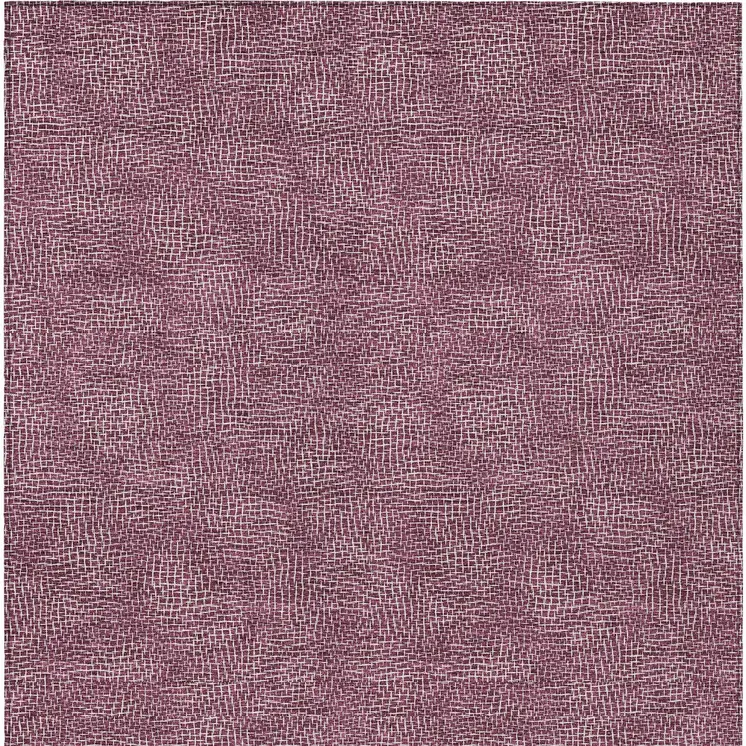 10' X 14' Eggplant And Ivory Geometric Washable Indoor Outdoor Area Rug