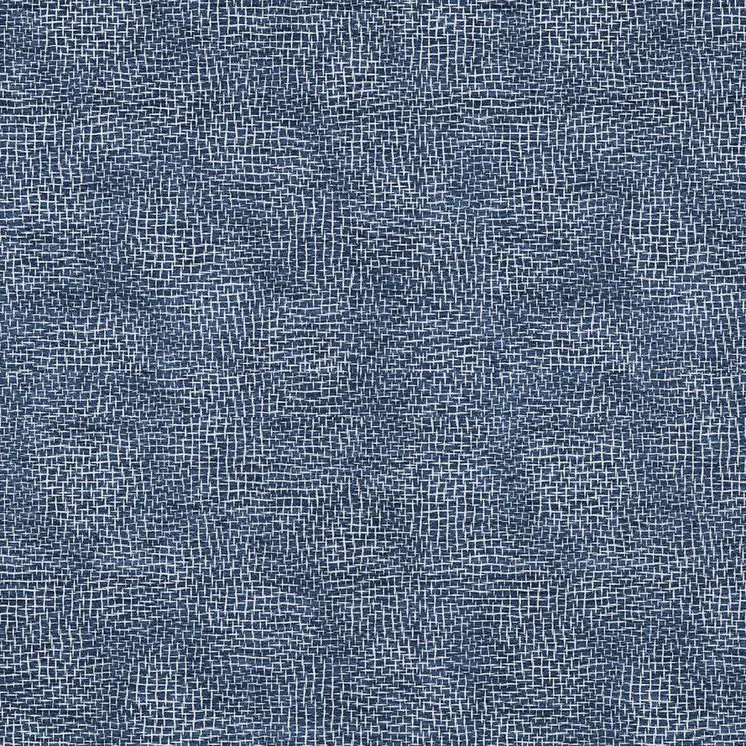 5' X 8' Navy Blue And Ivory Geometric Washable Indoor Outdoor Area Rug