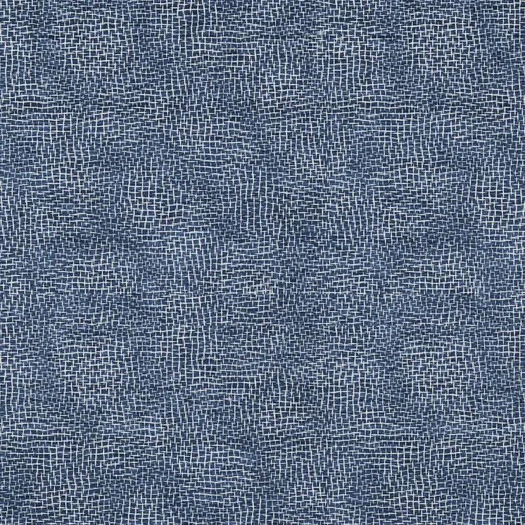 8' X 10' Navy Blue And Ivory Geometric Washable Indoor Outdoor Area Rug