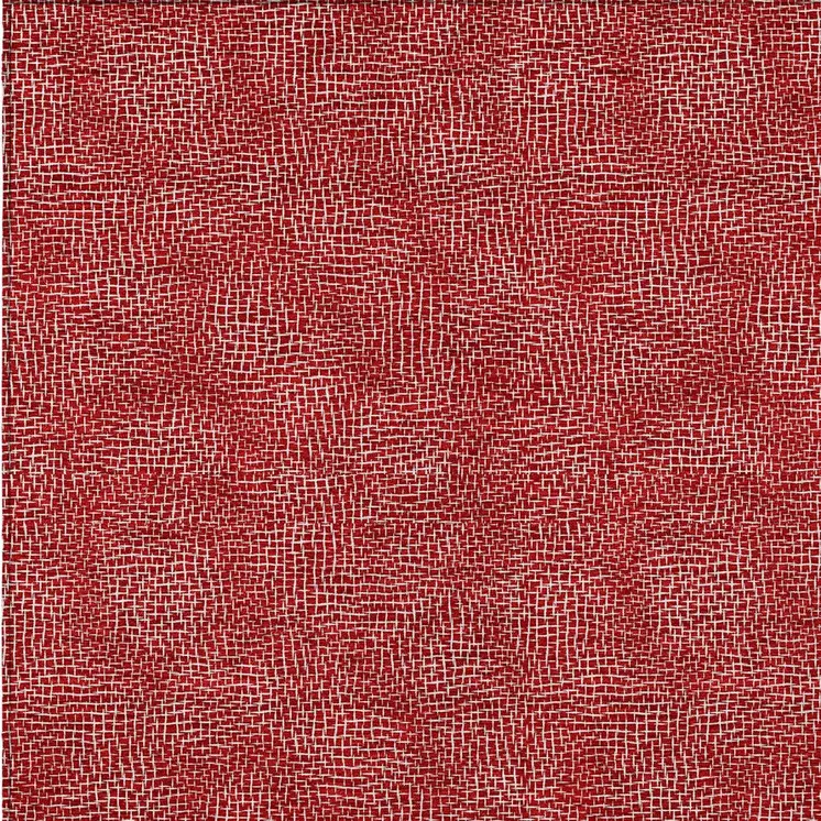 8' X 10' Red And Ivory Geometric Washable Indoor Outdoor Area Rug