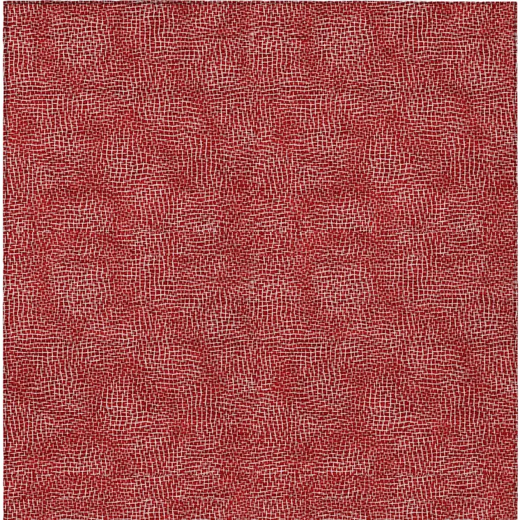10' X 14' Red And Ivory Geometric Washable Indoor Outdoor Area Rug