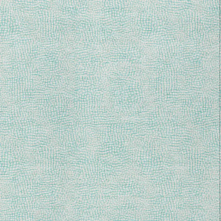 3' X 5' Aqua And Ivory Geometric Washable Indoor Outdoor Area Rug