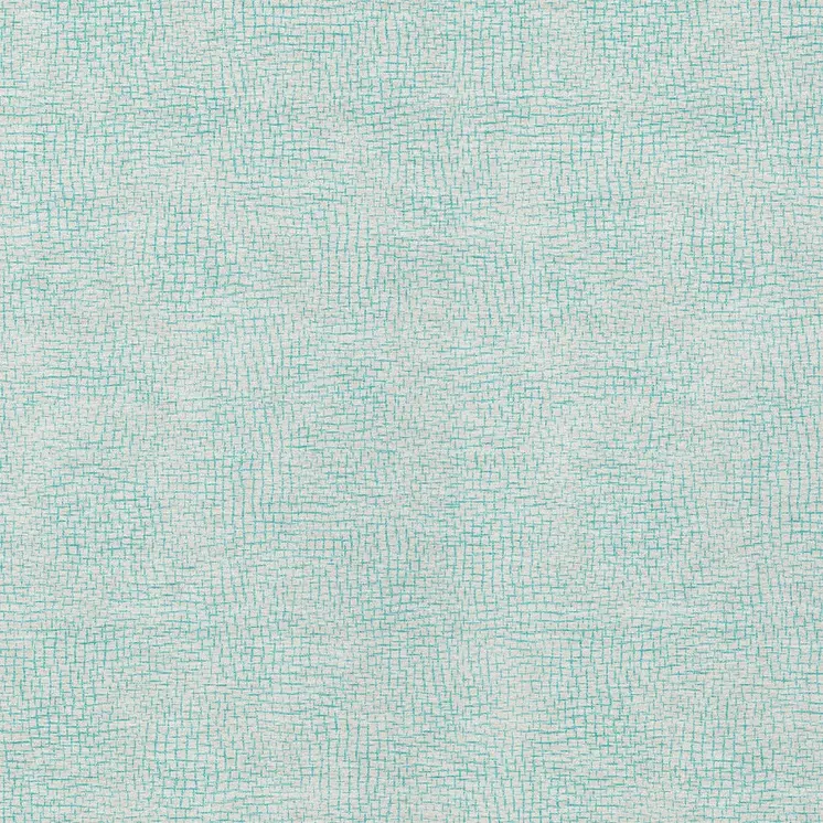 9' X 12' Aqua And Ivory Geometric Washable Indoor Outdoor Area Rug