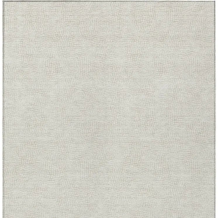 5' X 8' Beige And Brown Geometric Washable Indoor Outdoor Area Rug