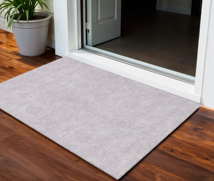 3' X 5' Lavender And Purple Geometric Washable Indoor Outdoor Area Rug