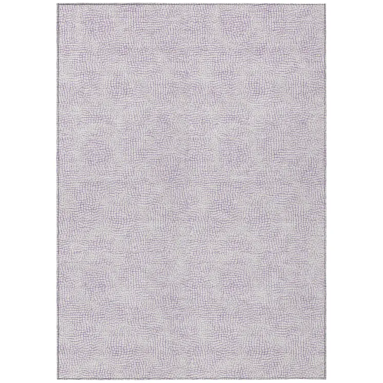 3' X 5' Lavender And Purple Geometric Washable Indoor Outdoor Area Rug