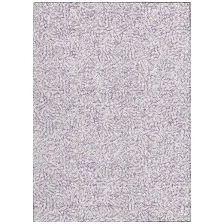 3' X 5' Lavender And Purple Geometric Washable Indoor Outdoor Area Rug
