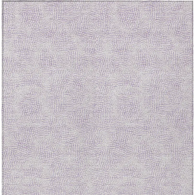 8' X 10' Lavender And Purple Geometric Washable Indoor Outdoor Area Rug