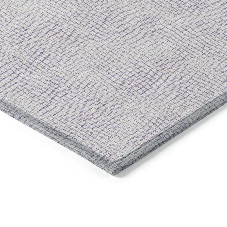 8' X 10' Lavender And Purple Geometric Washable Indoor Outdoor Area Rug