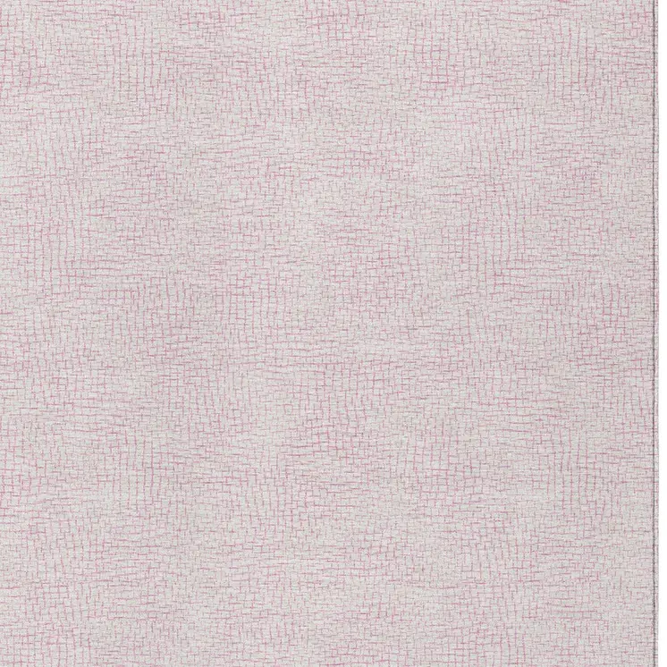 10' X 14' Pink And Ivory Geometric Washable Indoor Outdoor Area Rug