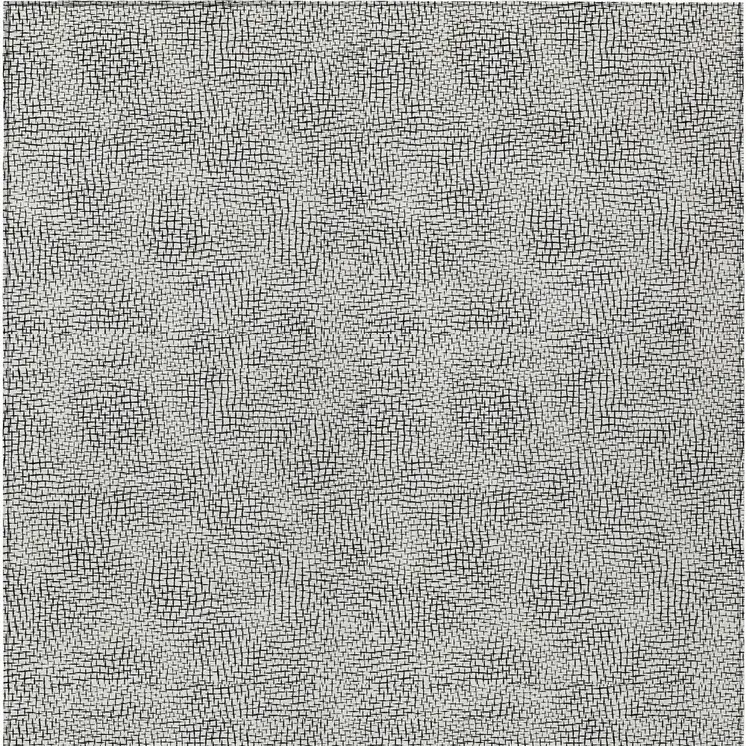 3' X 5' White And Black Geometric Washable Indoor Outdoor Area Rug