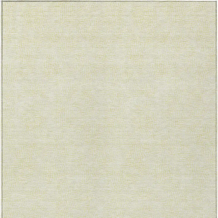 5' X 8' Yellow And Beige Geometric Washable Indoor Outdoor Area Rug