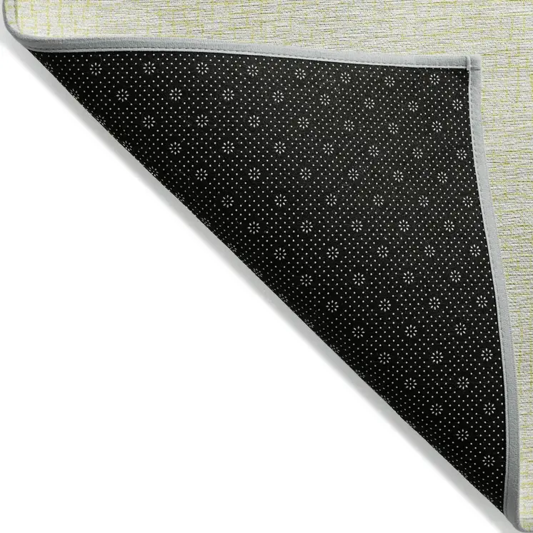 9' X 12' Yellow And Beige Geometric Washable Indoor Outdoor Area Rug