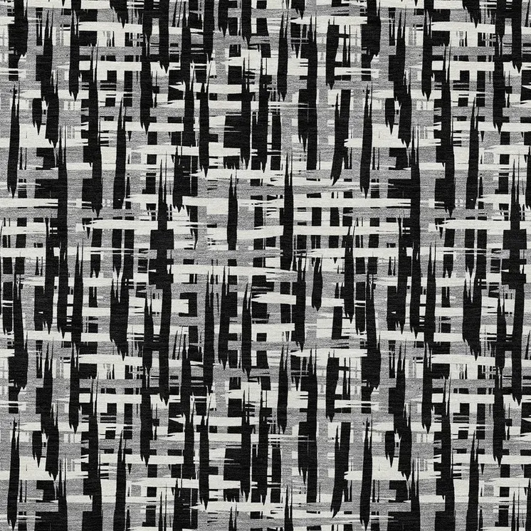 5' X 8' Black Gray And Ivory Abstract Washable Indoor Outdoor Area Rug