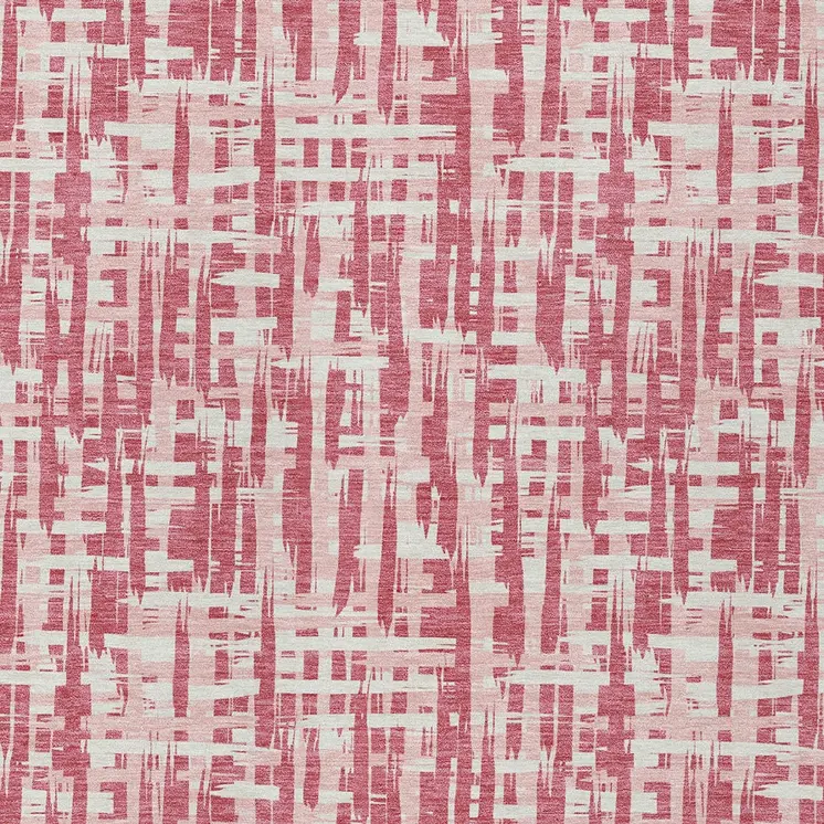 10' X 14' Blush Pink And Beige Abstract Washable Indoor Outdoor Area Rug