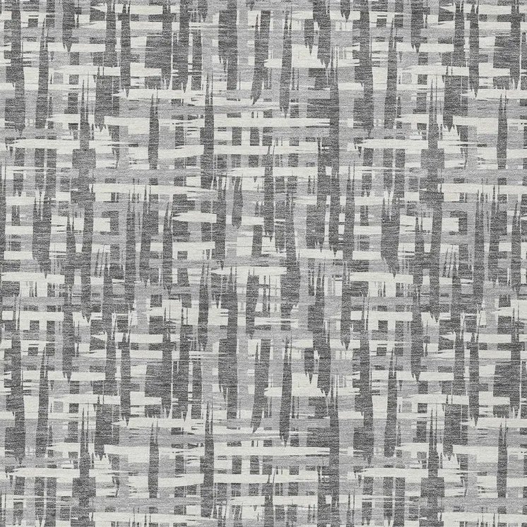 8' X 10' Gray And Charcoal Abstract Washable Indoor Outdoor Area Rug