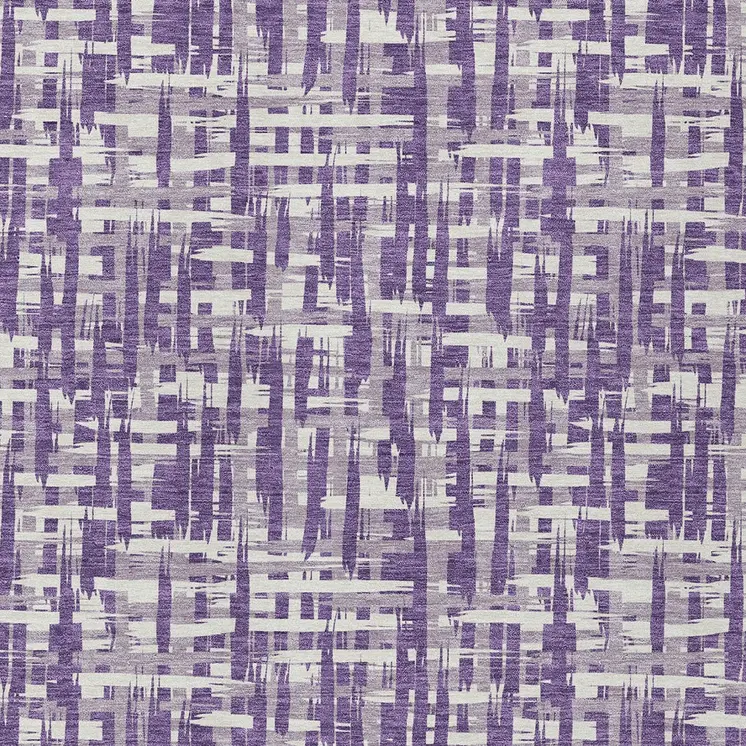 8' X 10' Purple And Lavender Abstract Washable Indoor Outdoor Area Rug