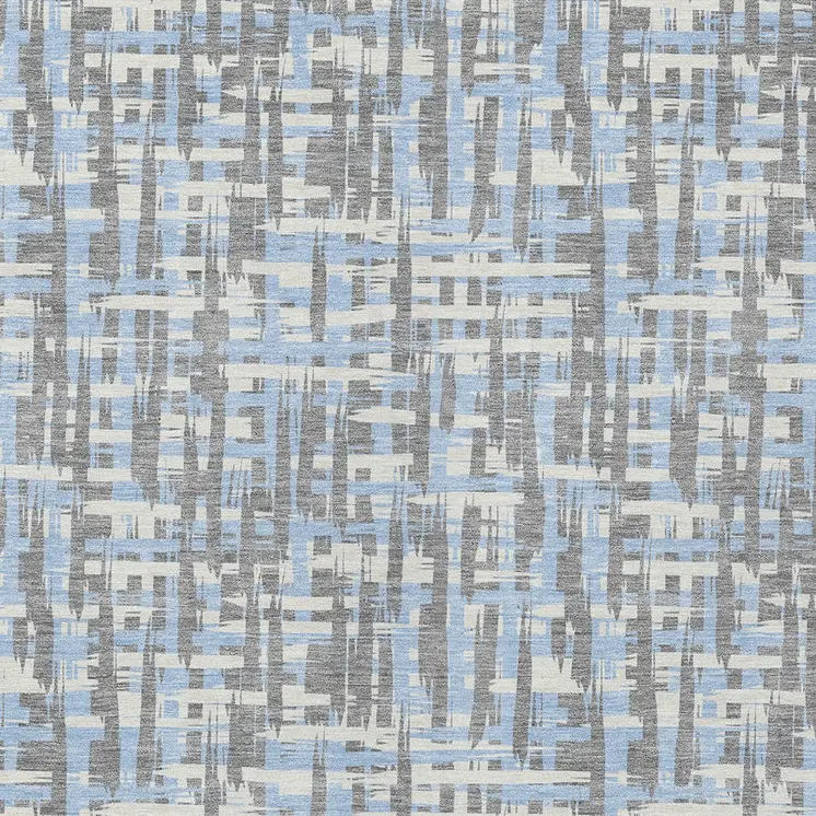 10' X 14' Silver Blue And Beige Abstract Washable Indoor Outdoor Area Rug