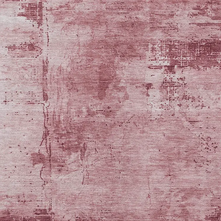 5' X 8' Blush And Ivory Abstract Washable Indoor Outdoor Area Rug