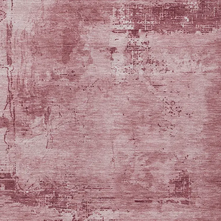 8' X 10' Blush And Ivory Abstract Washable Indoor Outdoor Area Rug