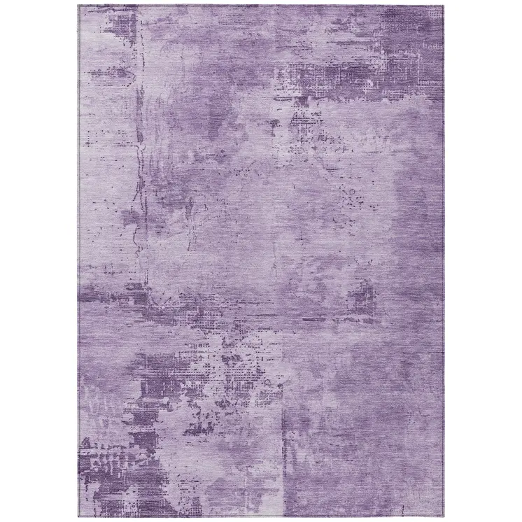 10' X 14' Lavender And Purple Abstract Washable Indoor Outdoor Area Rug