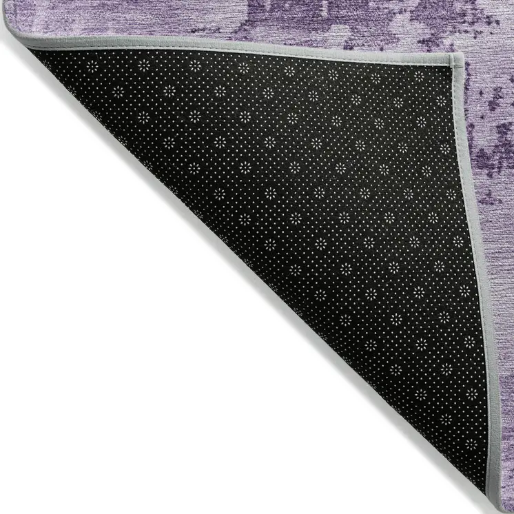 10' X 14' Lavender And Purple Abstract Washable Indoor Outdoor Area Rug