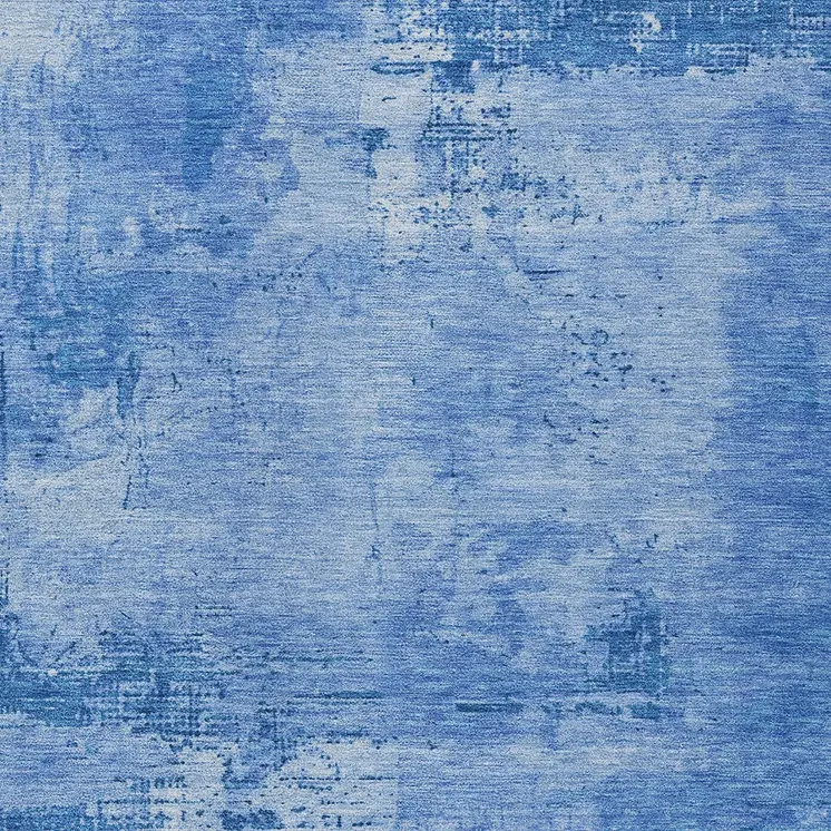 10' X 14' Navy Blue And Ivory Abstract Washable Indoor Outdoor Area Rug