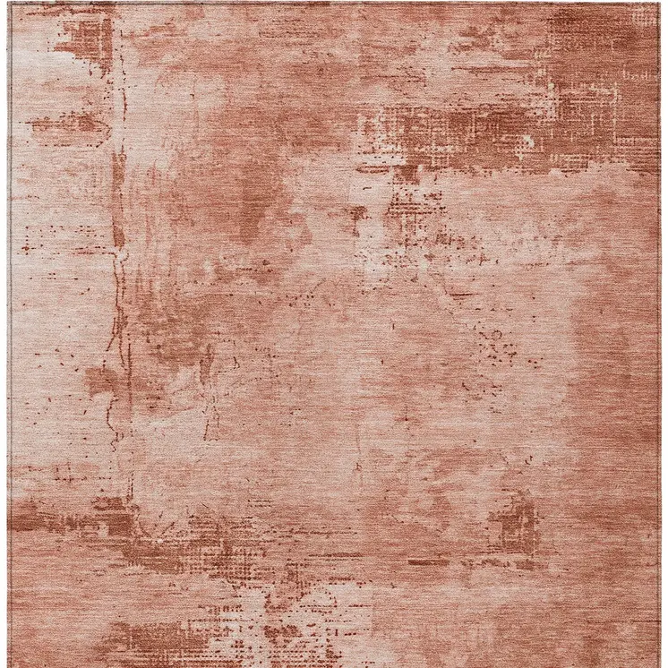 10' X 14' Crimson And Ivory Abstract Washable Indoor Outdoor Area Rug