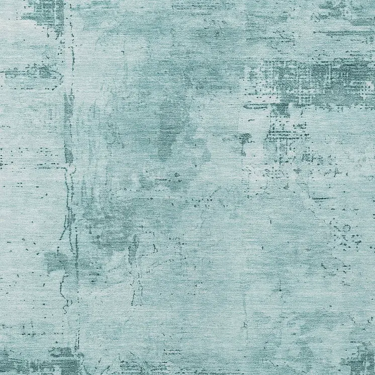 3' X 5' Blue And Ivory Abstract Washable Indoor Outdoor Area Rug
