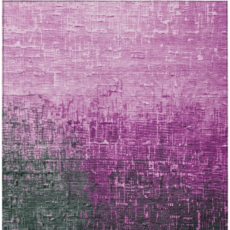 5' X 8' Blush And Dark Gray Ombre Washable Indoor Outdoor Area Rug